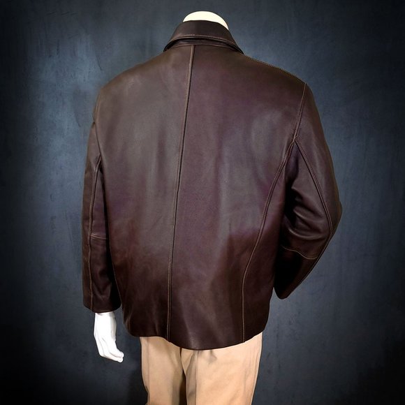 Marc New York Brown Leather Jacket with Quilted Lining - Picture 4 of 15